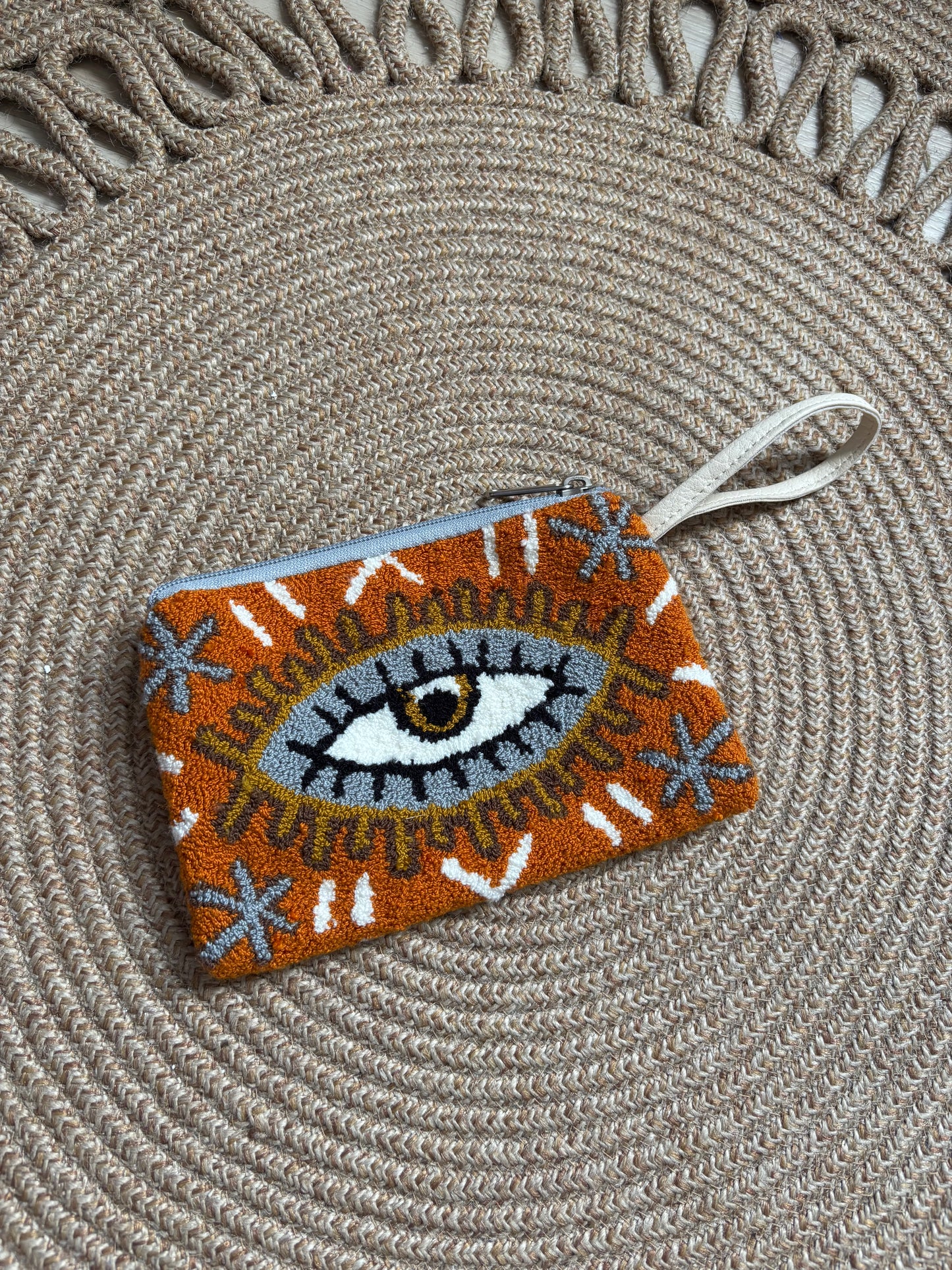 Mini clutch Evil Eye Upholstered