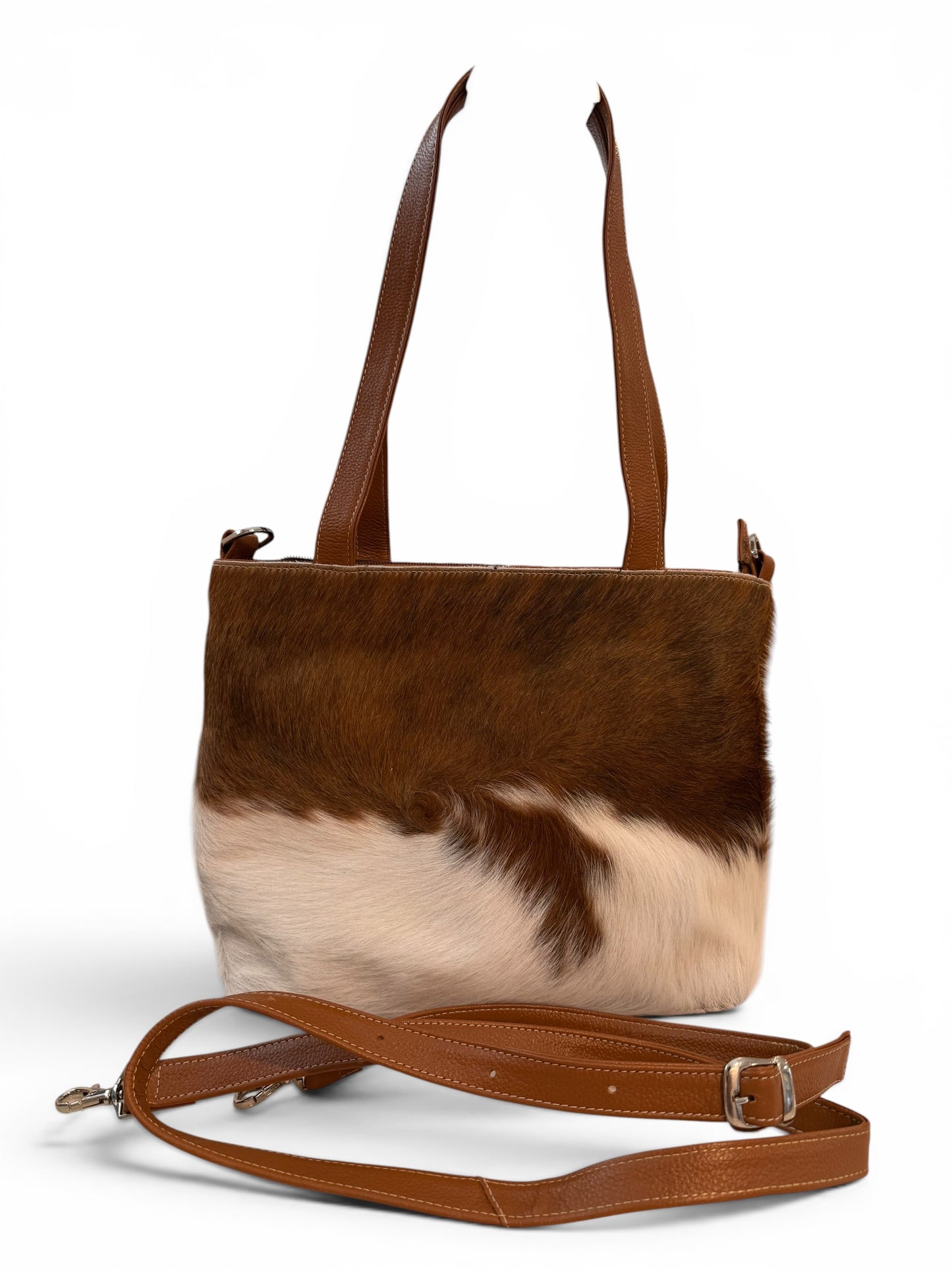 Genuine Cowhide Leather shoulder & crossbody Bag Large with Interior Pockets