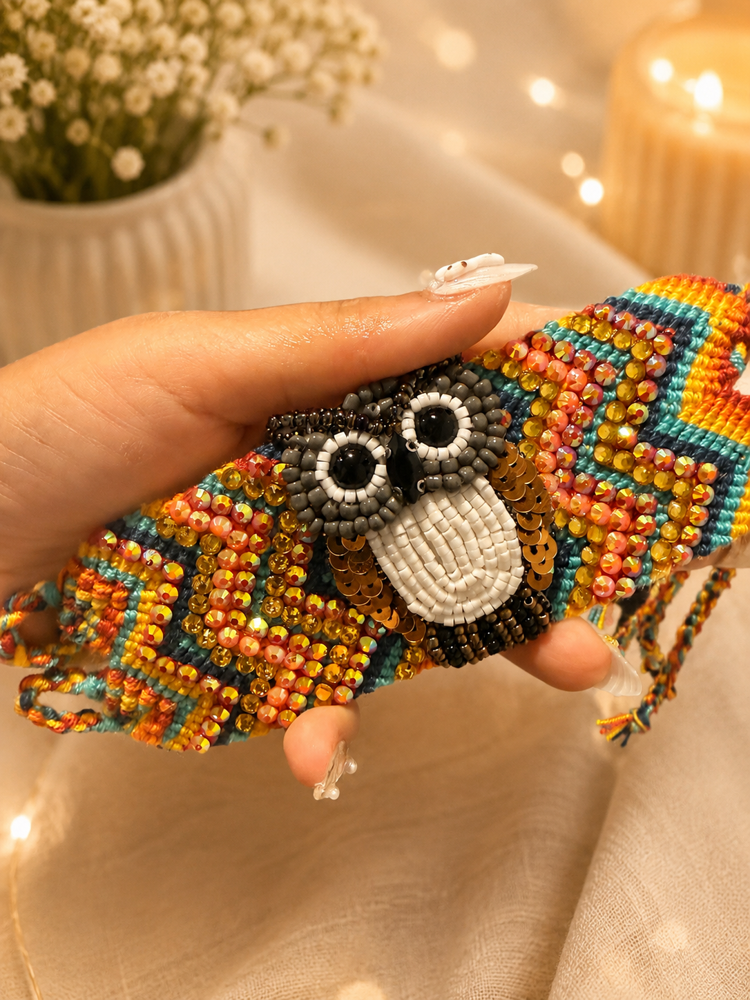 Handmade Crochet Bracelet – Colorful Boho Woven Jewelry