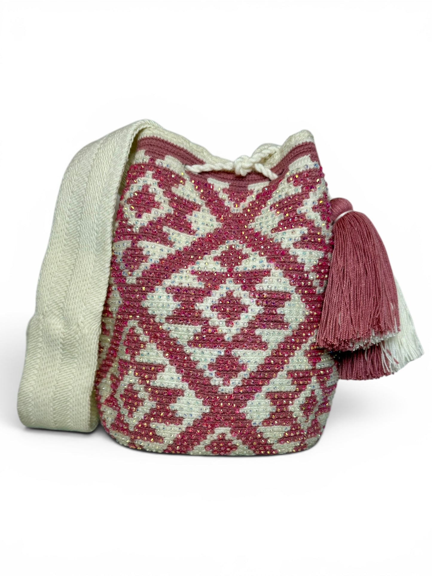 large Wayuu Bag Handwoven special Design decorated