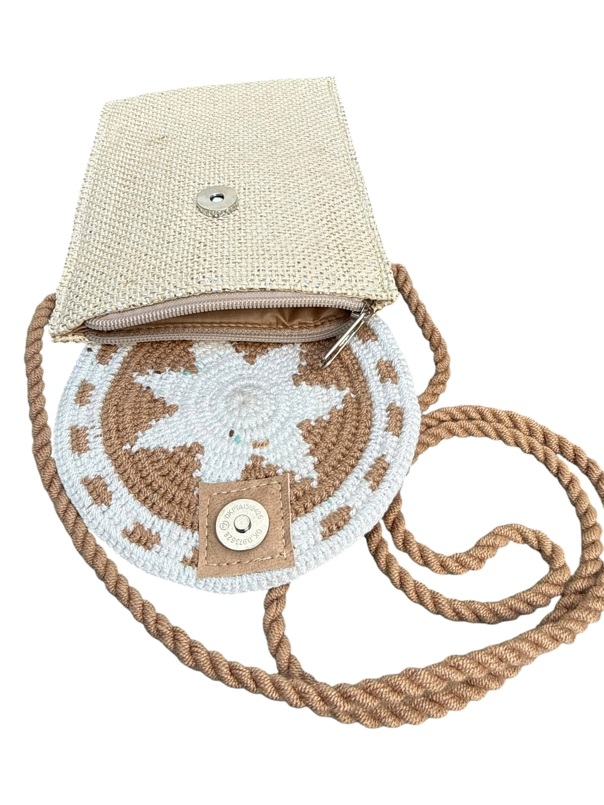 Handmade Phone Pouch decorated | Crossbody Cell Phone Holder with Inner Lining