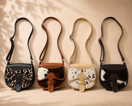 Colombian Artisan Carriel Genuine Leather & Hair-On Cowhide Crossbody Bag