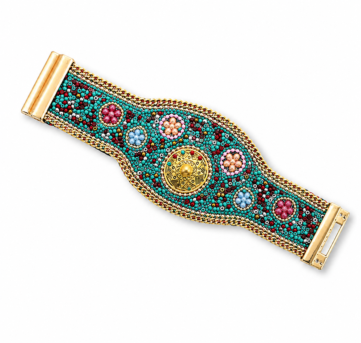 Handmade Embroidery Bracelet Colorful Boho Woven Jewelry