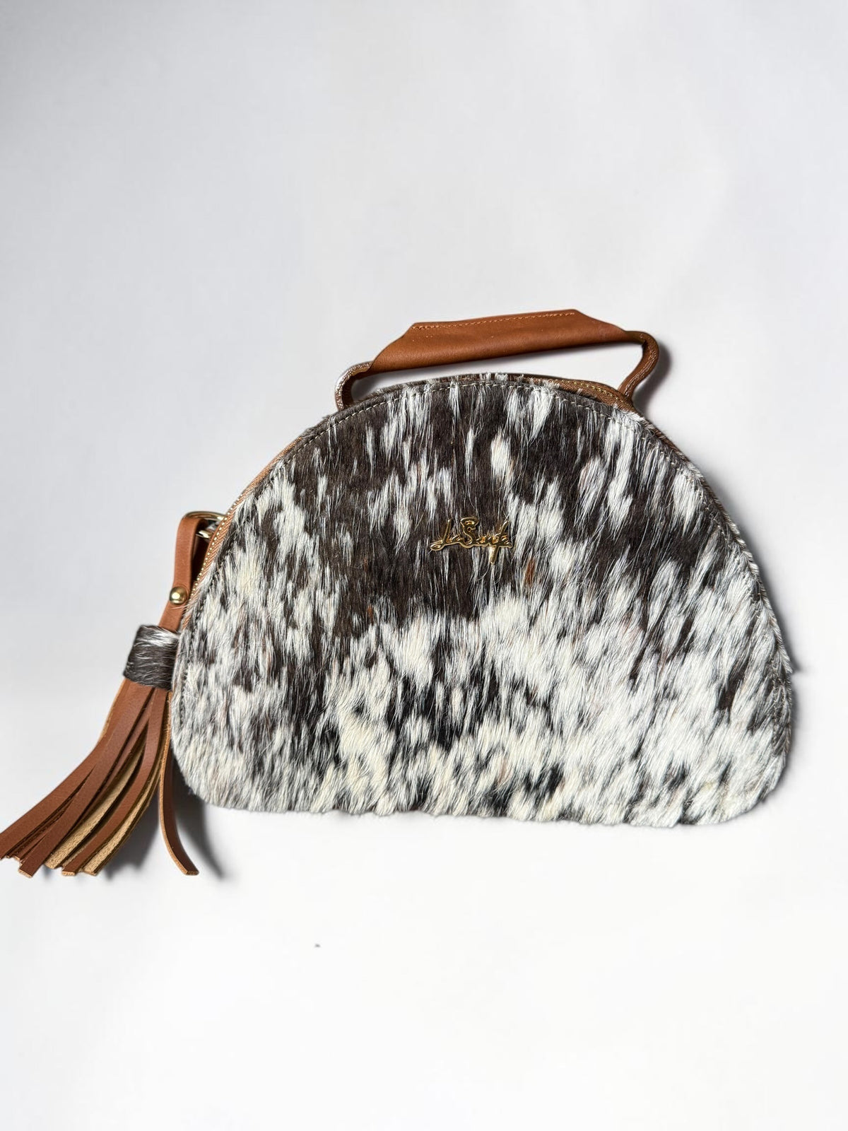 Luxury 100% Genuine Leather Cowhide Handbag – Removable Strap, 10” x 8”