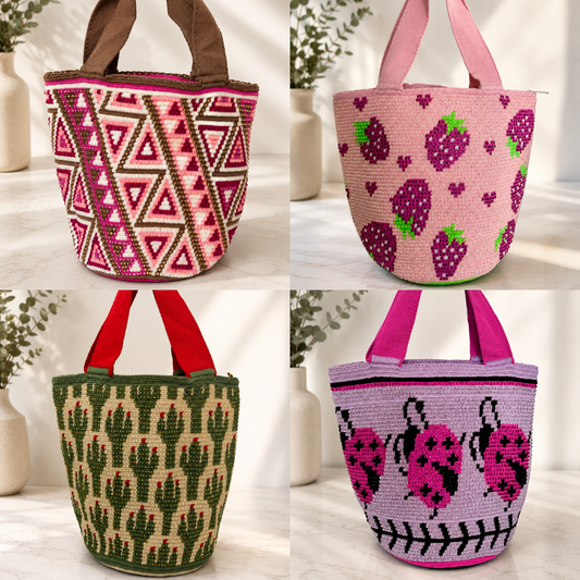 Decorated XL Handmade Crochet Tote Bag | Beaded Artisan Shoulder Bag