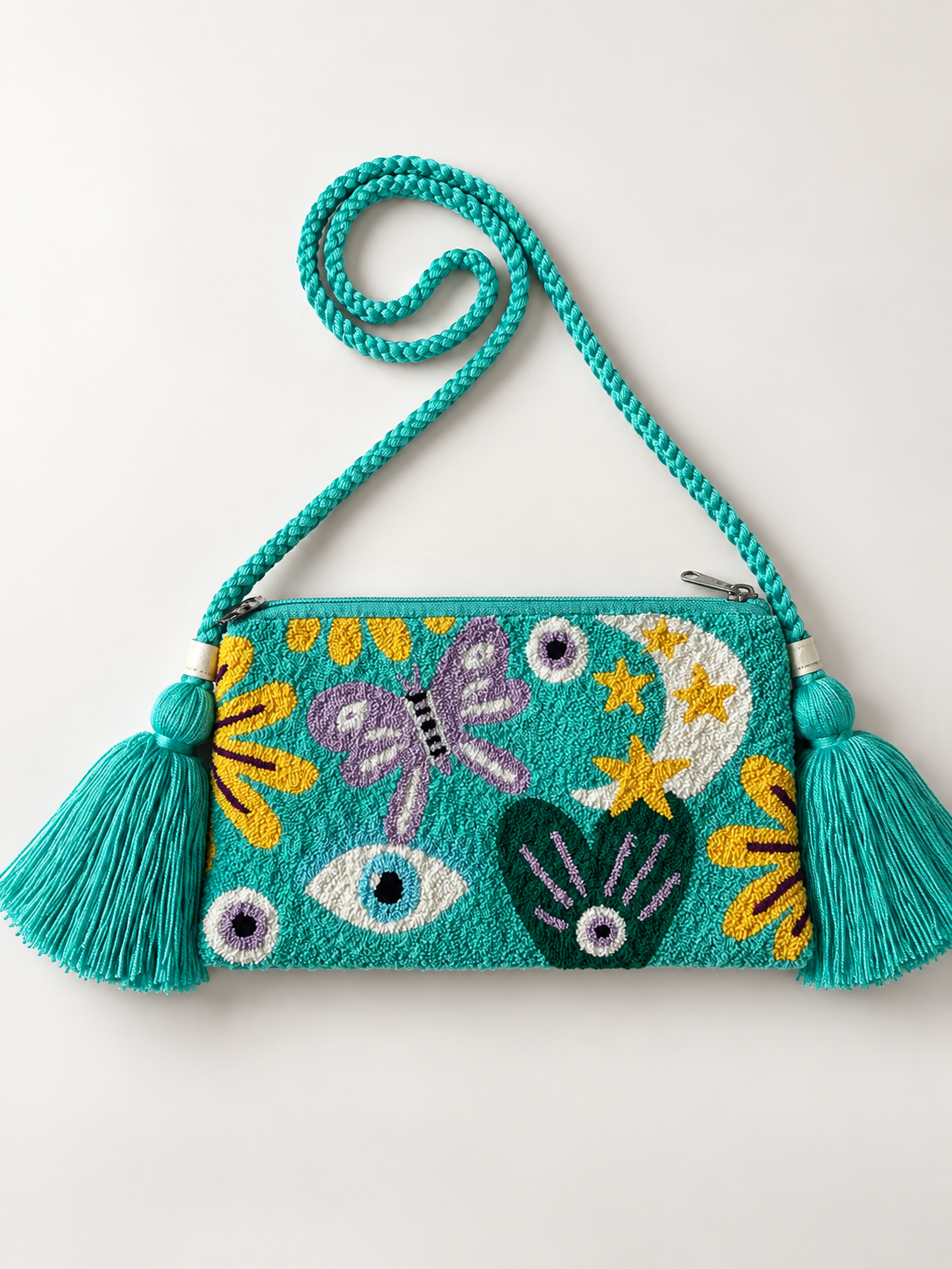 Handmade Crossbody upholstery Wayuu Upholstery Handbag Evil eye Zafira Complements