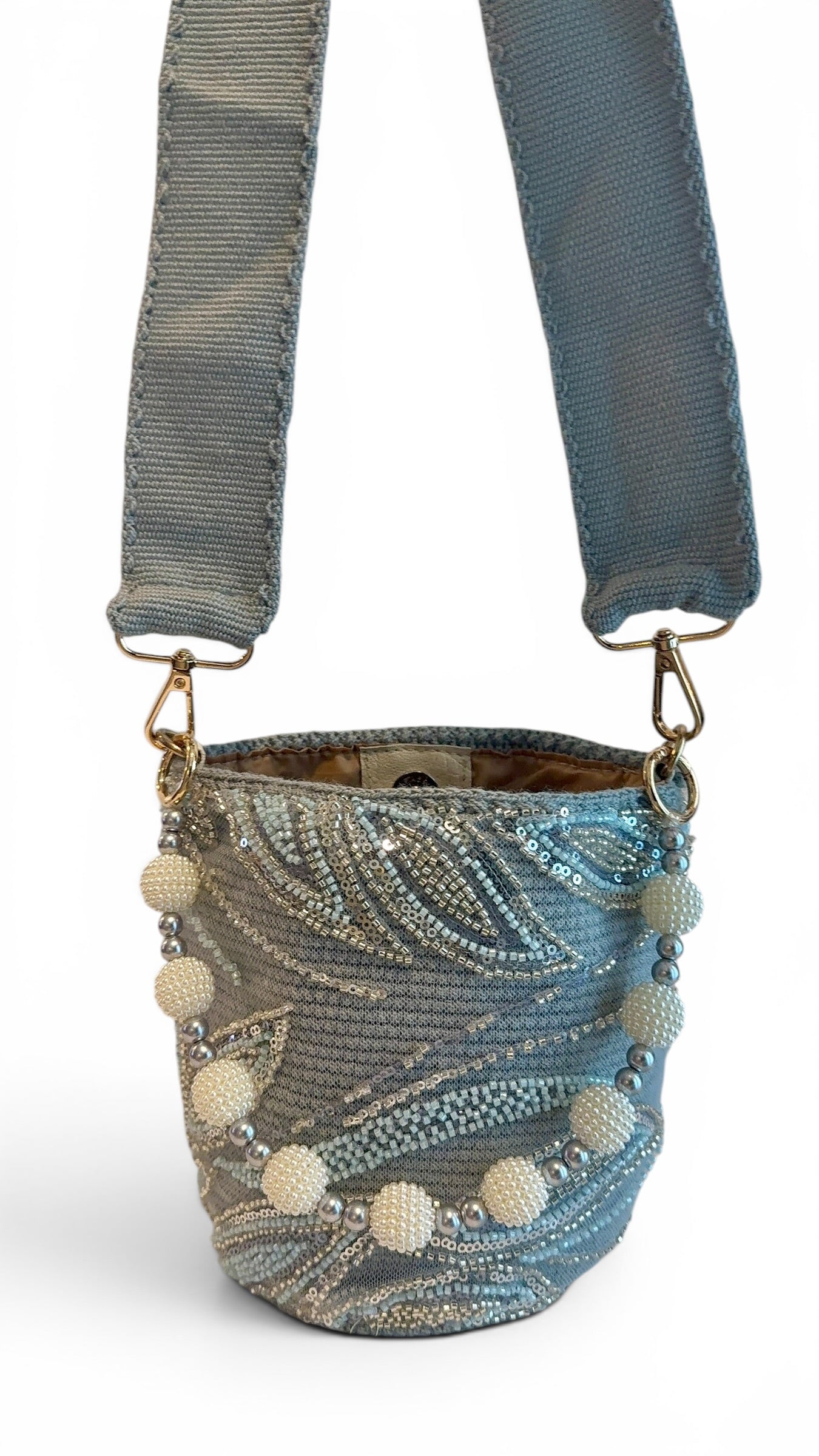 Luxury mini embroidery Crochet strap double use Bag