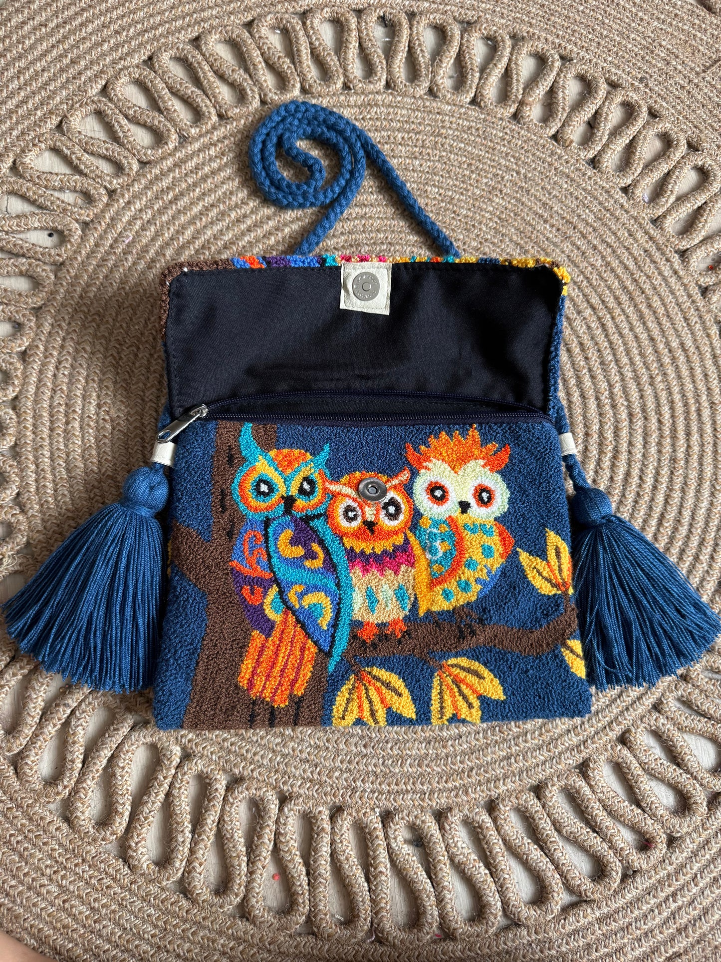 Handmade Crossbody Wayuu Upholstery Handbag With upholstered