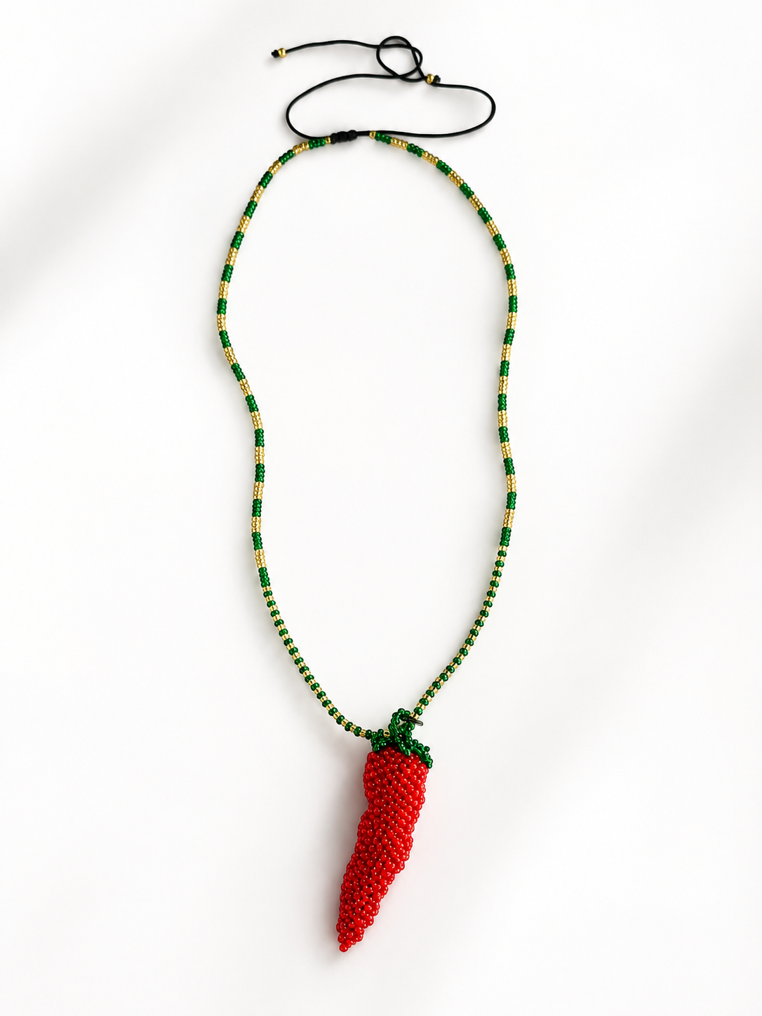 Fruits and vegetables 3D Beaded Necklaces colors  Artisan Boho Jewelry