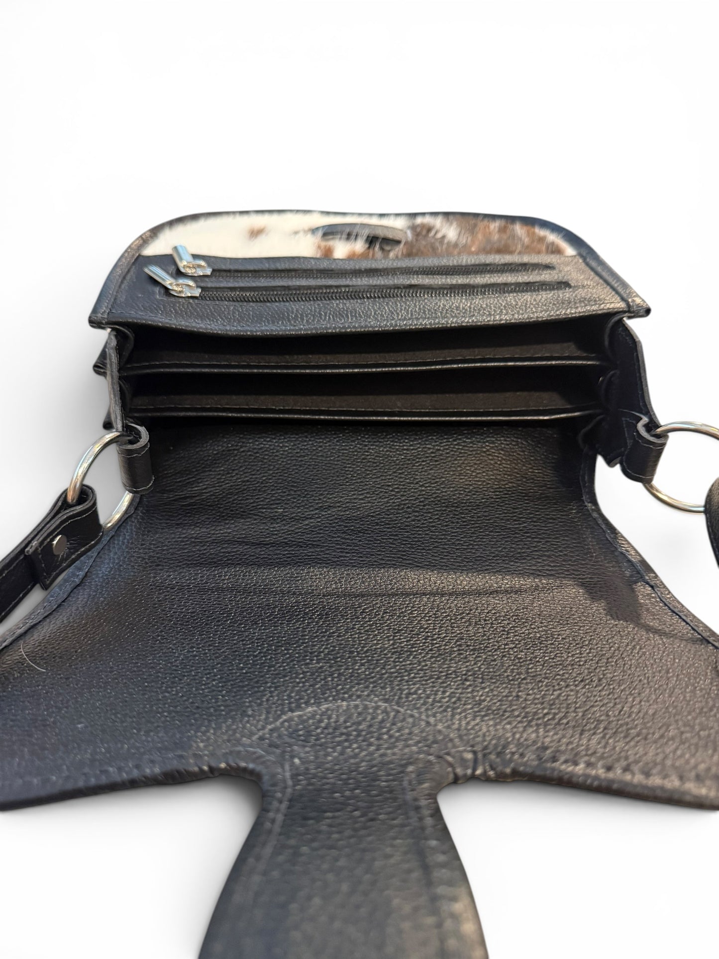 Colombian Artisan Carriel Genuine Leather & Hair-On Cowhide Crossbody Bag