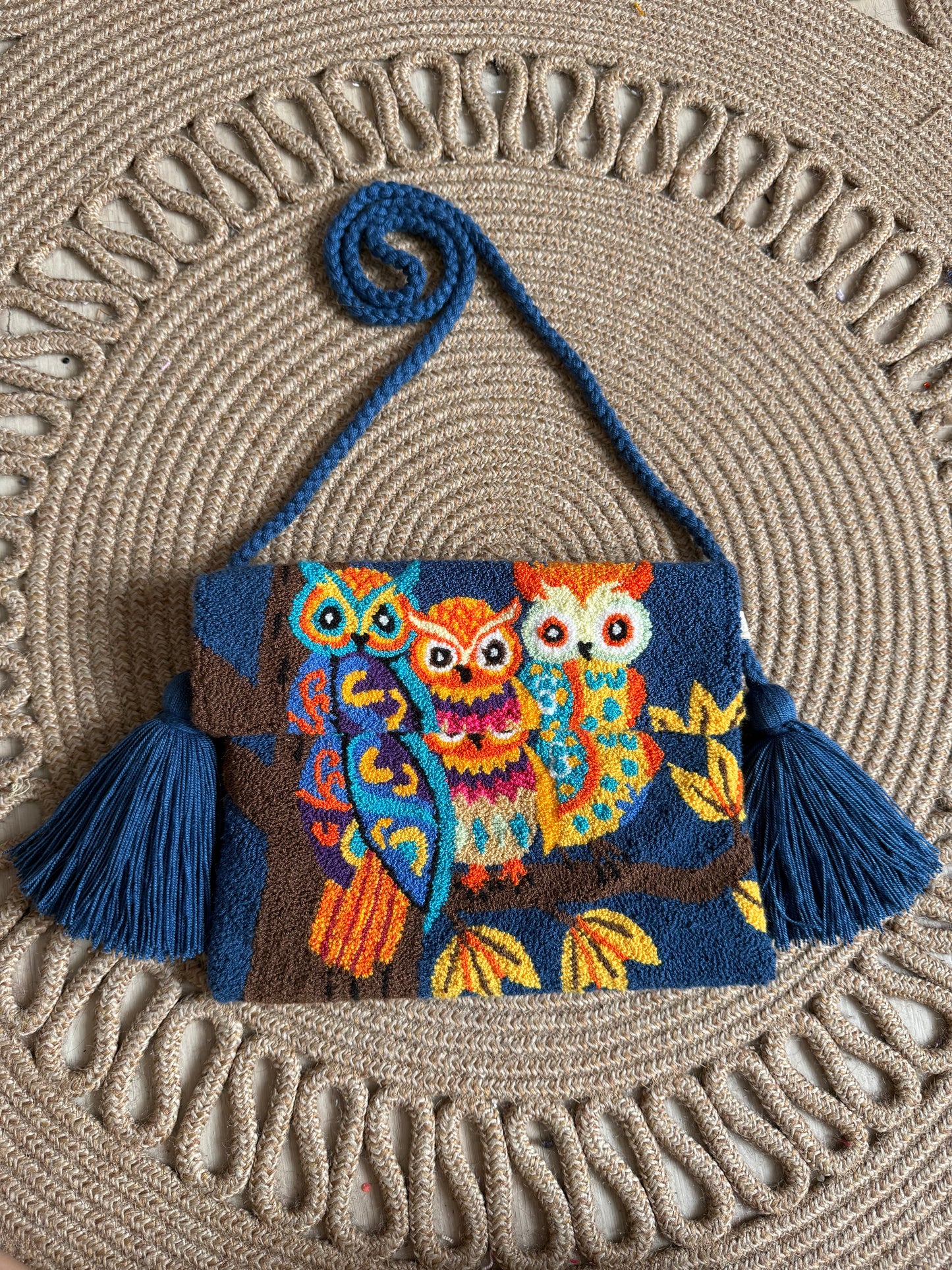 Handmade Crossbody Wayuu Upholstery Handbag With upholstered