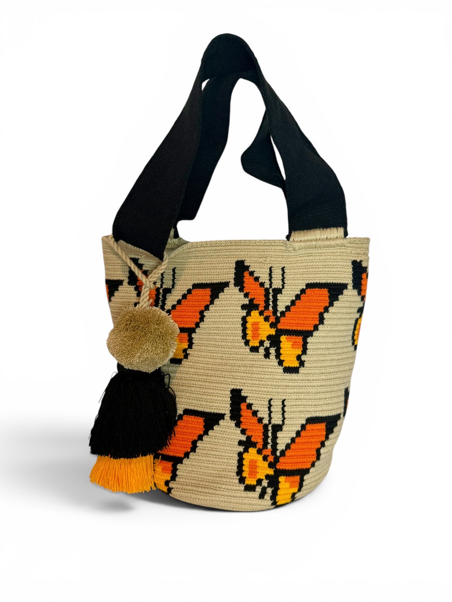Tote shoulder Bag Large Wayuu zipper sliding with ornament