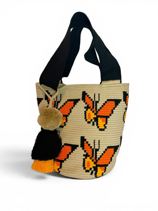 Tote shoulder Bag Large Wayuu zipper sliding with ornament