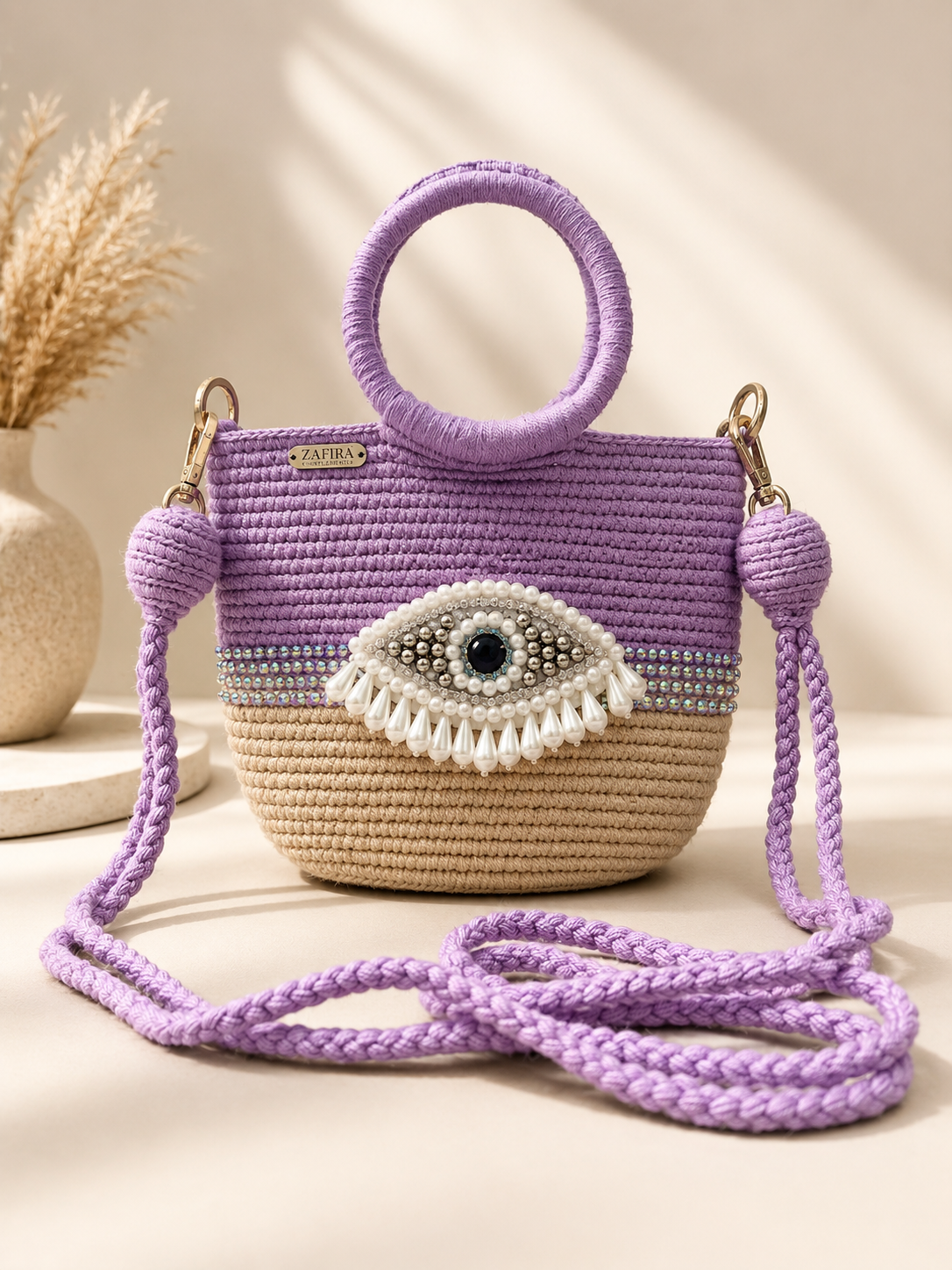Mini Shoulder bag Wayuu Luxury double use ✨ Strap Removible & Handmade