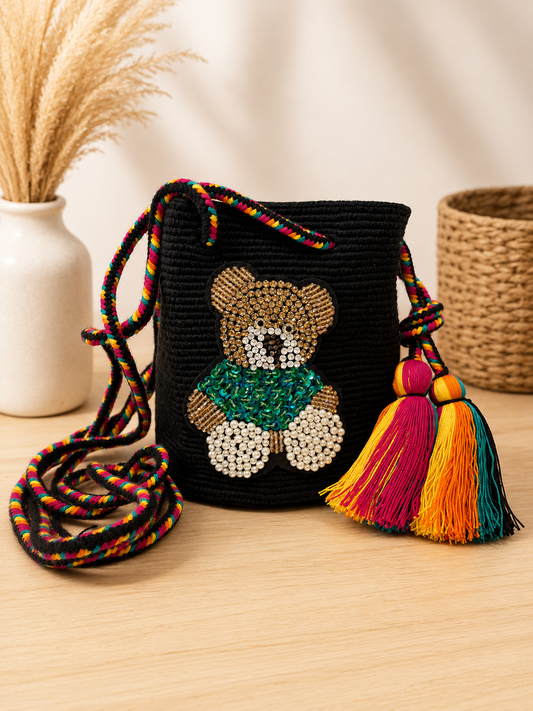 Wayuu bag special bear design medium