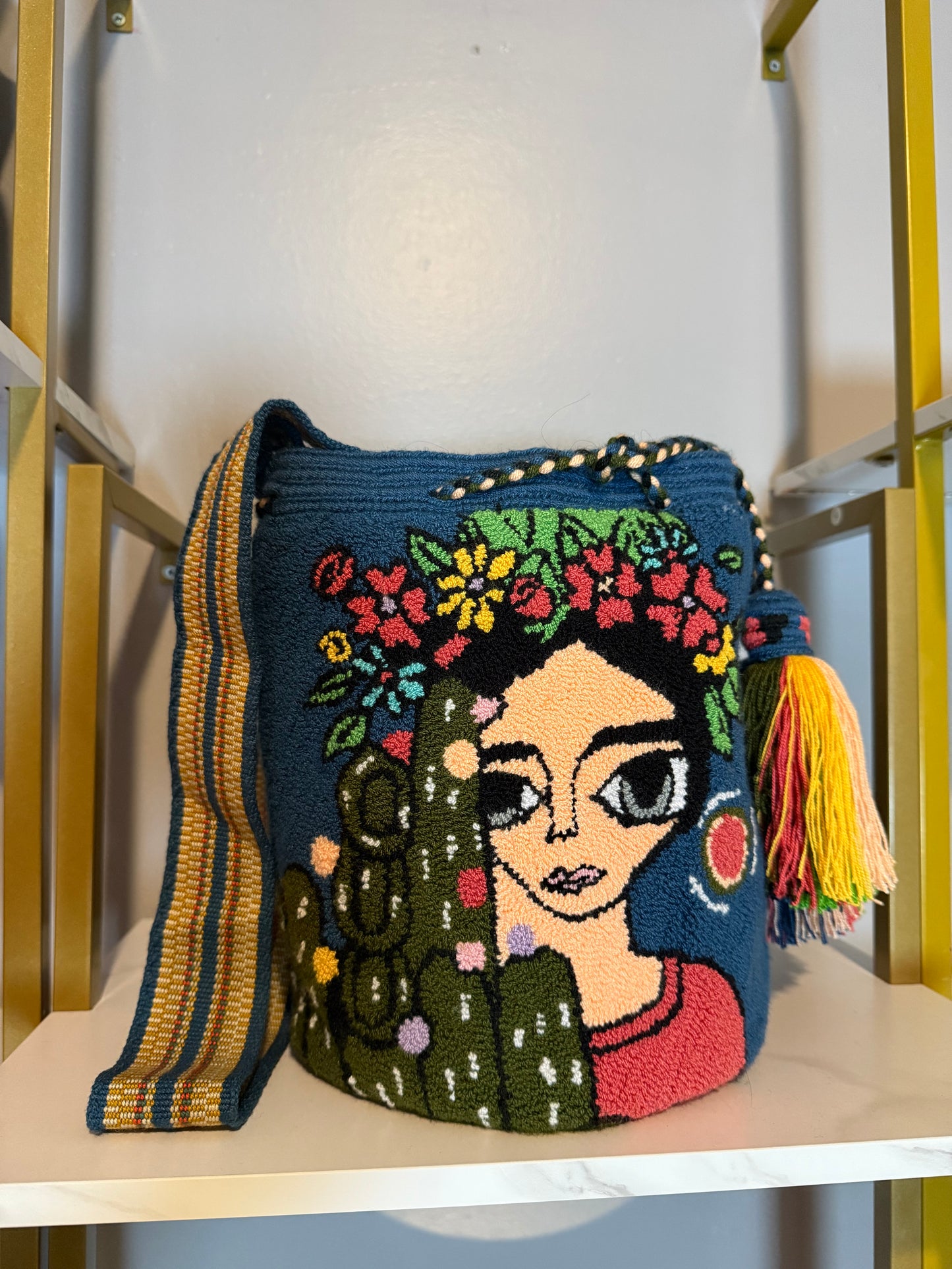 Upholstered medium Frida  crossbody Bag
