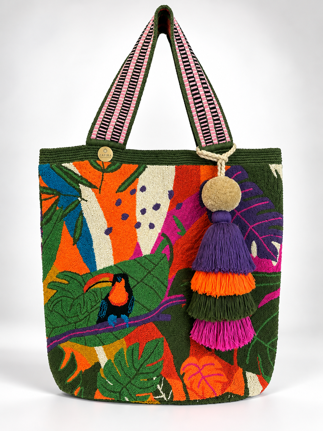 Tote Bag XL wayuu Upholstered special Designs Handmade