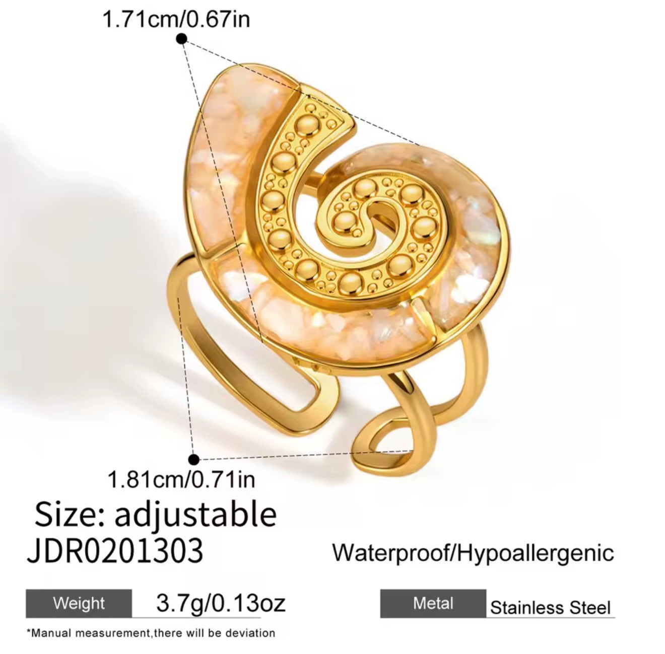 Luxury Rings Against  for Women, Stainless Steel Hollow Open Ring, Gold Color, Lucky Cubic Zirconia Jewelry, Rings for Women