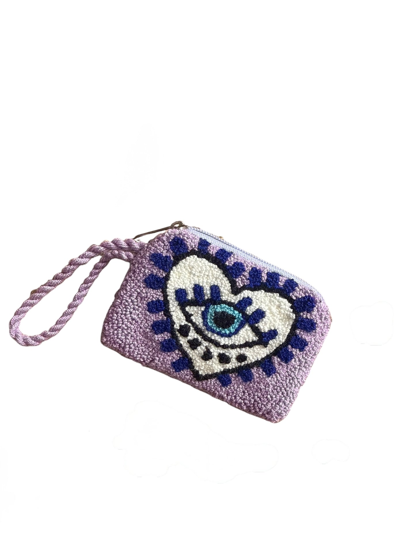 Hand-Embroidered Evil Eye Coin Purses – Unique Charm Wallets Full of Protection & Color