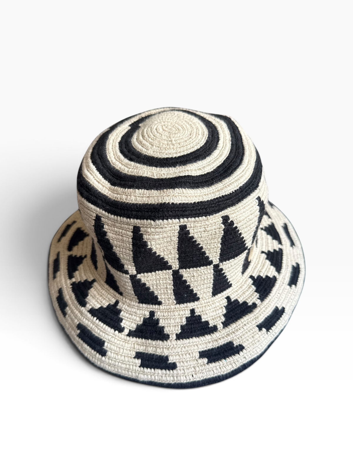 Handwoven Wayuu Crochet Hat with Traditional Designs