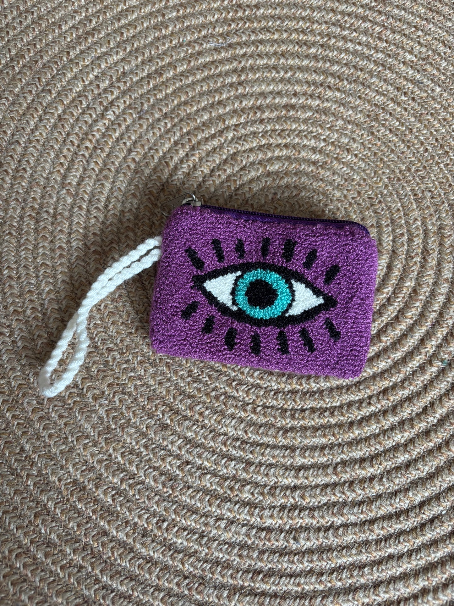 Hand-Embroidered Evil Eye Coin Purses – Unique Charm Wallets Full of Protection & Color