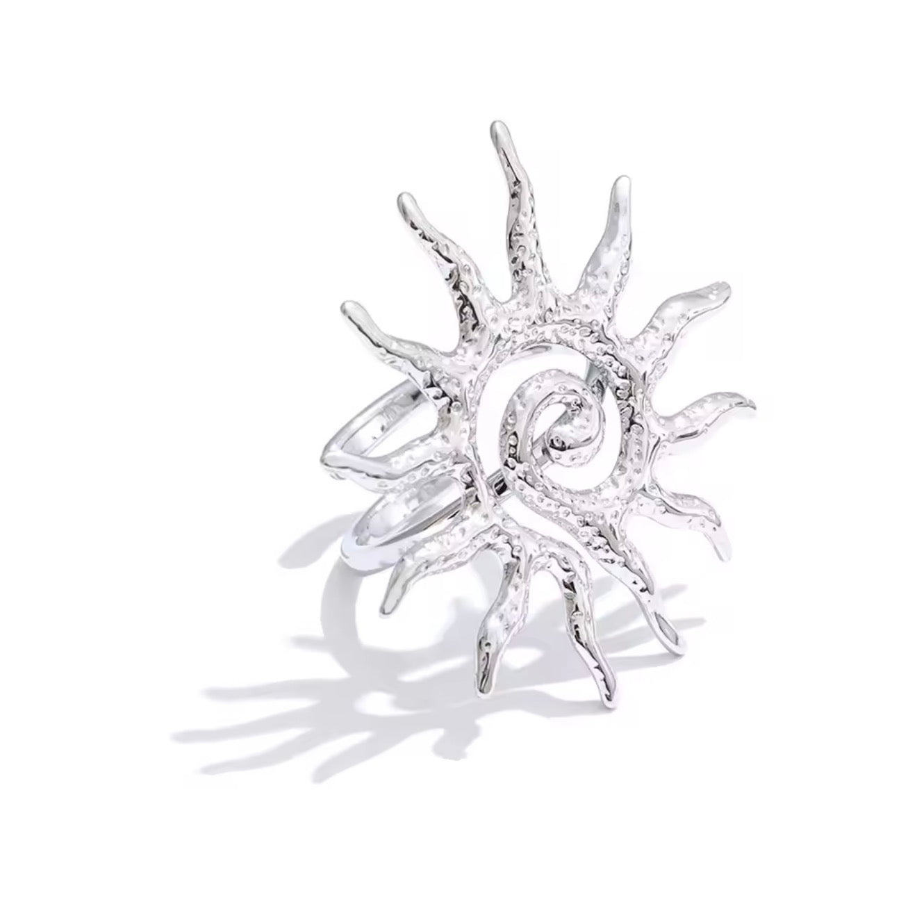 Luxury Rings Against  for Women, Stainless Steel Hollow Open Ring, Gold Color, Lucky Cubic Zirconia Jewelry, Rings for Women