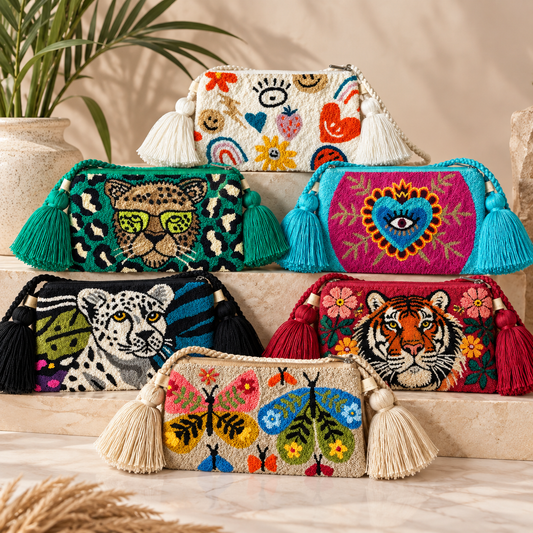Handmade Crossbody upholstery Wayuu Upholstery Handbag Evil eye Zafira Complements