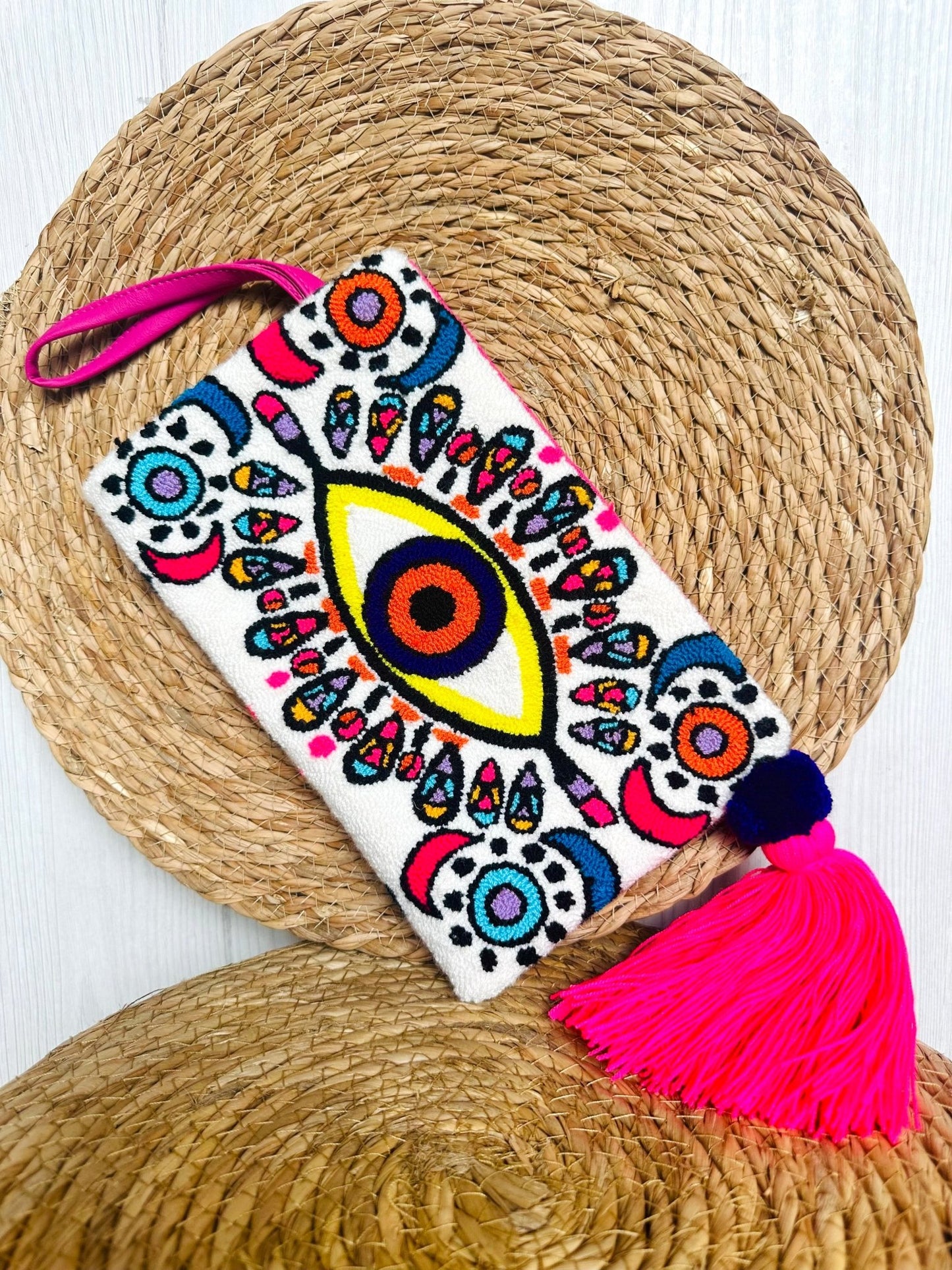 Clutch Bag Evil Eye Upholstery - Zafira Complements