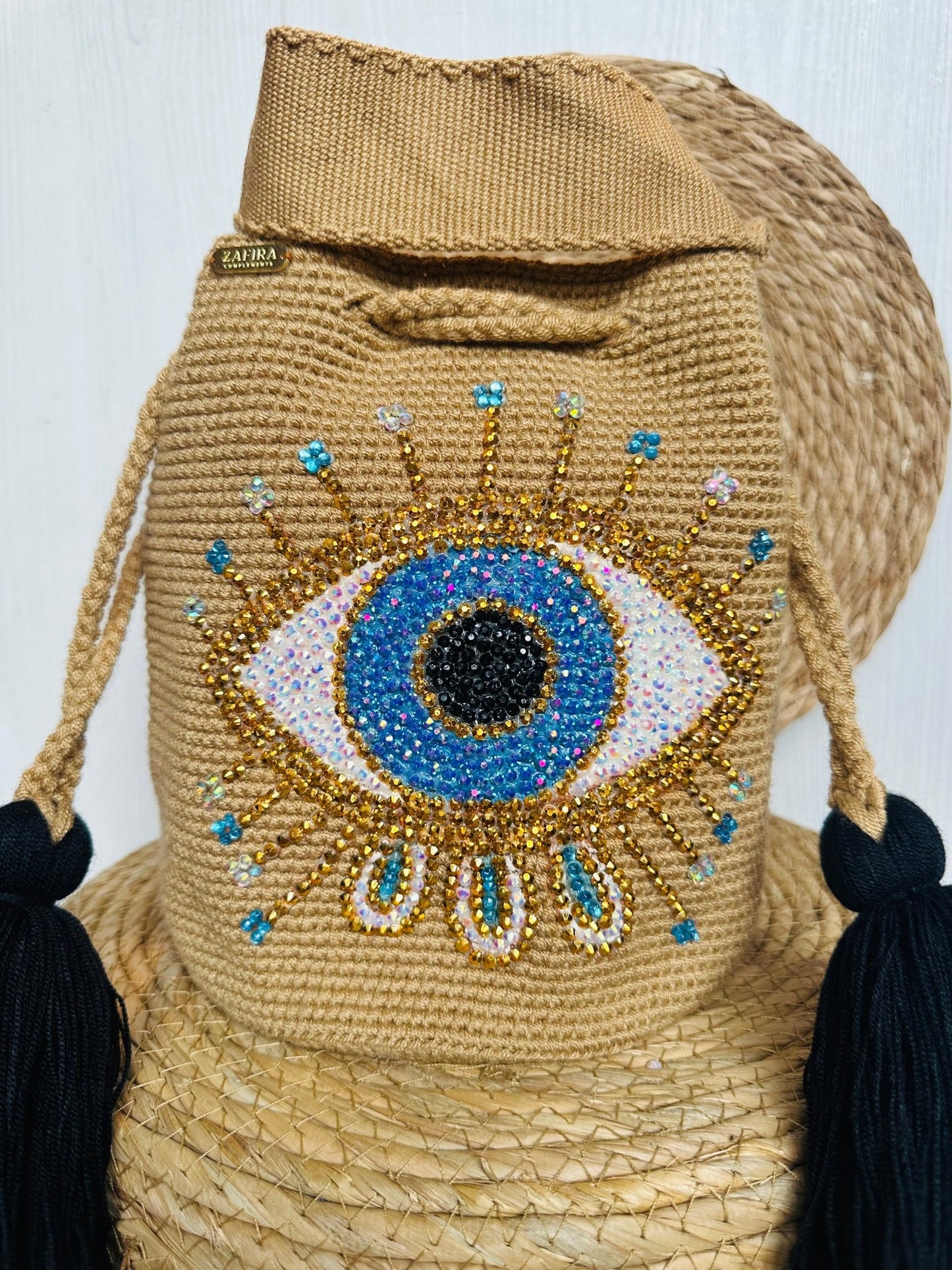 Evil Eye Bag Mocha - Zafira Complements