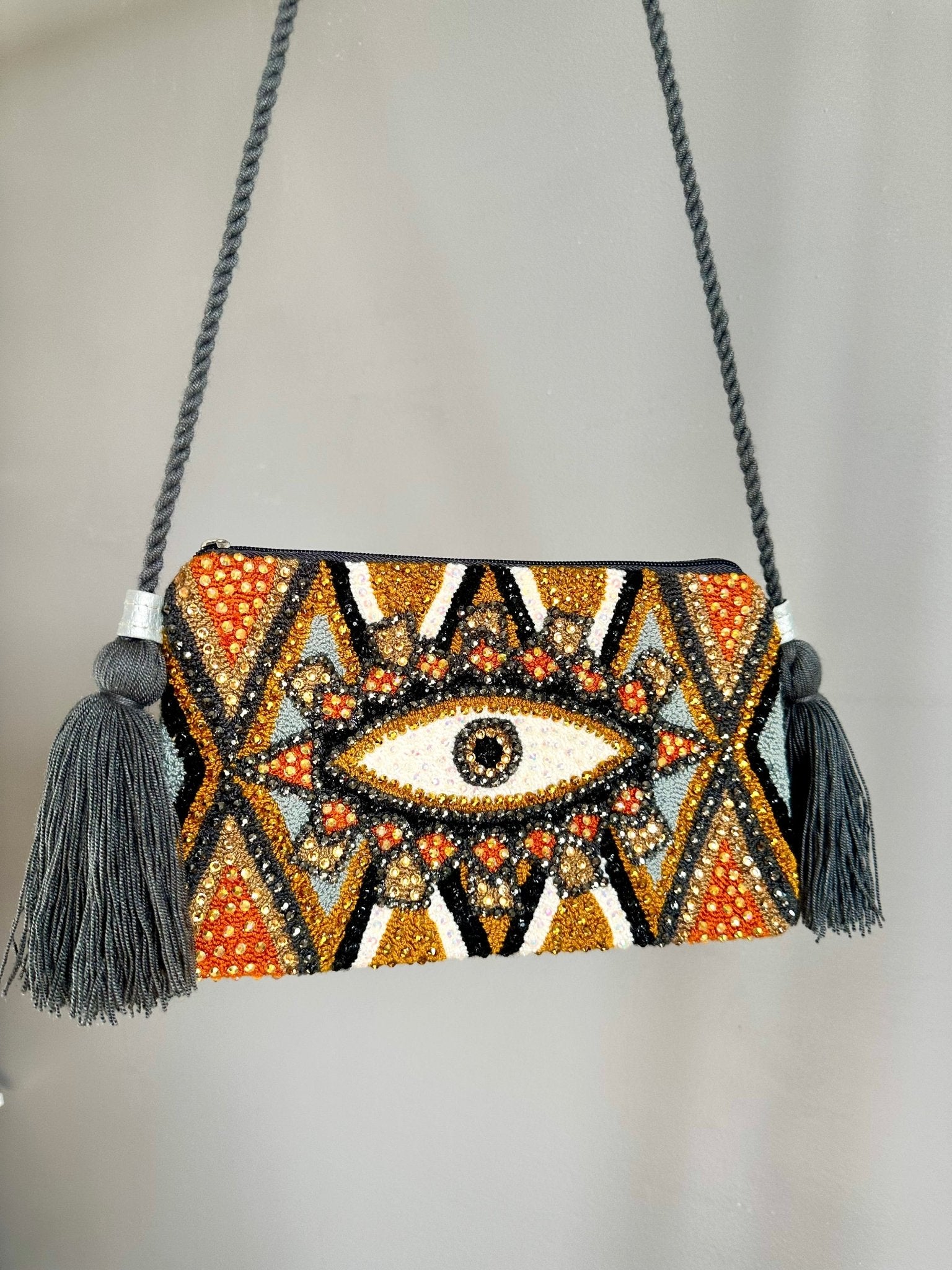 Wayuu Clutch Upholstered decorated - Zafira Complements