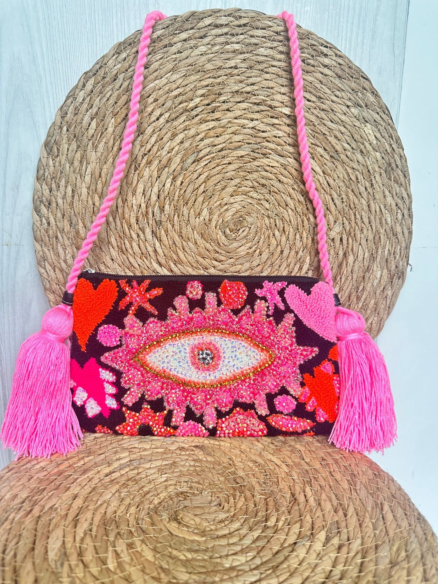 Wayuu Clutch Upholstered decorated - Zafira Complements